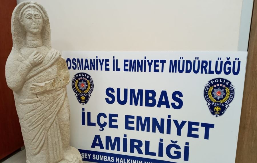 Şebeke çalışmasında bulunan heykel yetkililere teslim edildi 