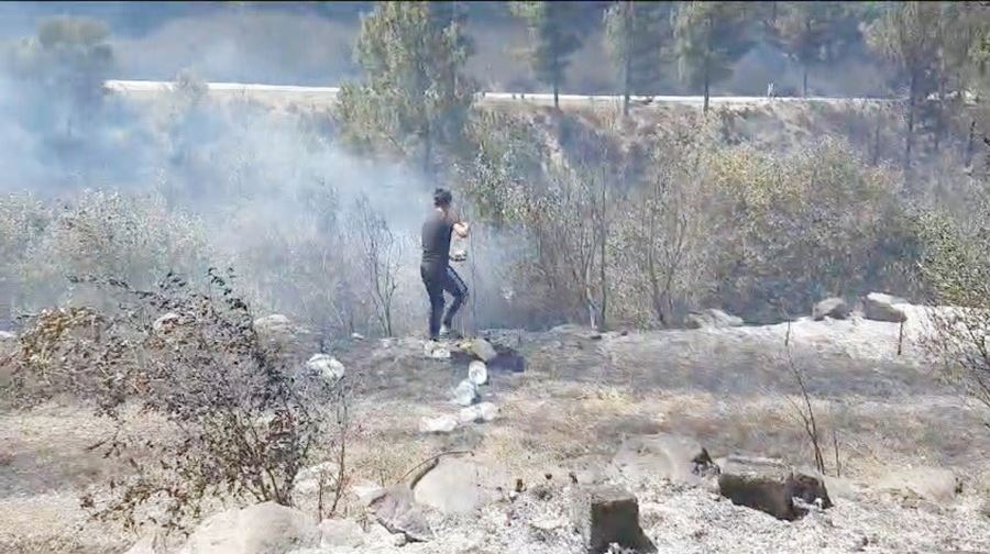 Rüzgarın etkisiyle büyüyen yangın söndürüldü