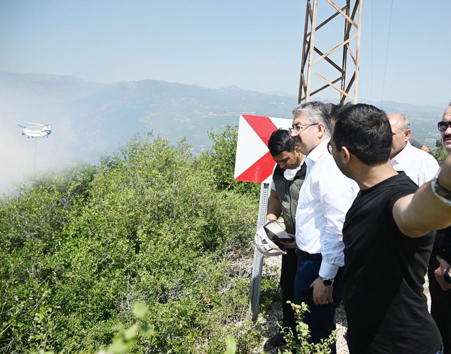 Yılmaz, yangının çıktığı Gaffarlı köyünü ziyaret etti 