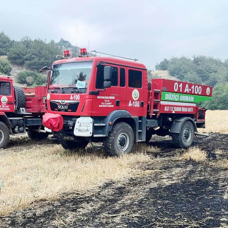 Akçakoyunlu köyü ormanlık alanda yangın çıktı 