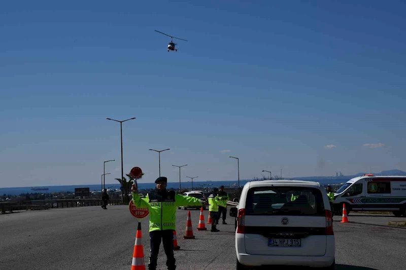 Hatay’da Cayrokopter ile trafik denetimi
