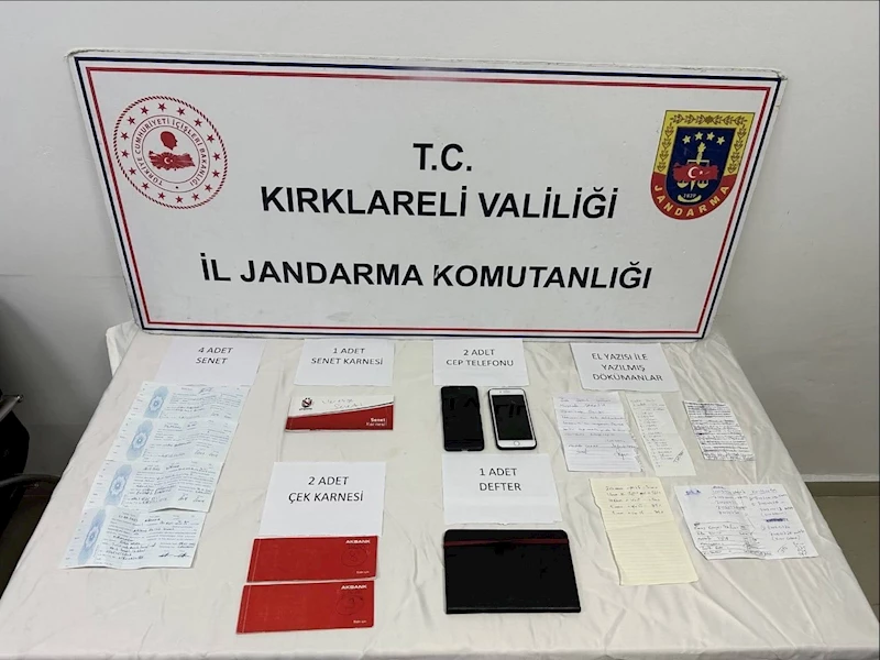 Kırklareli’de tefecilik operasyonu: 1 gözaltı
