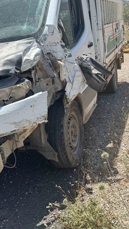Siirt’te minibüs ile kamyonet çarpıştı: 1 yaralı
