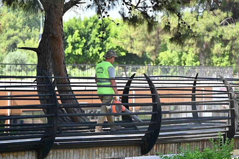 Kepez’de Tek Sarnıç Parkı’nda temizlik seferberliği
