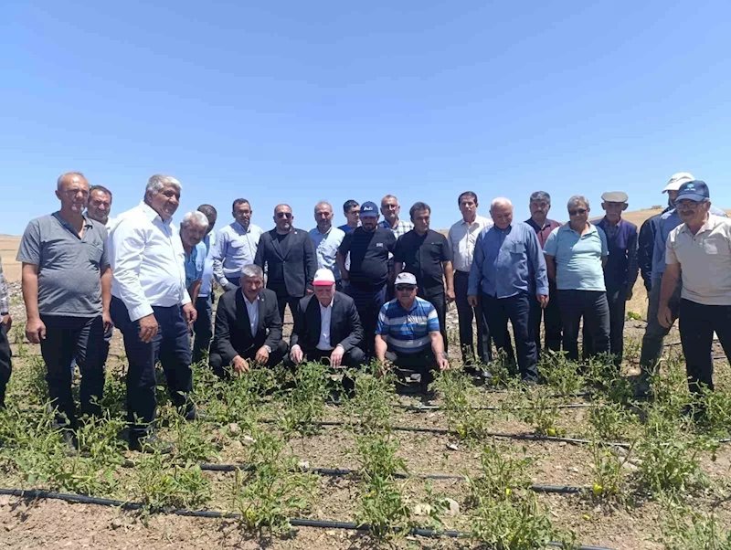 TZOB Başkanı, dolu sonrası zarar gören tarlaları inceledi

