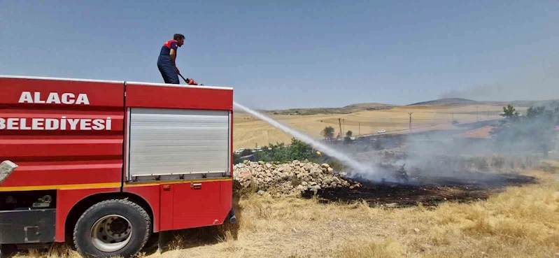 Alaca itfaiyesinden tarla yangınları için uyarı
