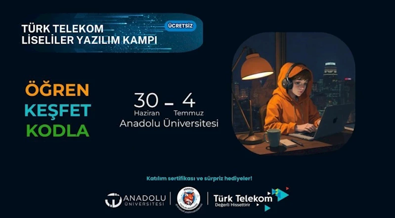 Anadolu Üniversitesi’nden öğrencilere ücretsiz yazılım kampı
