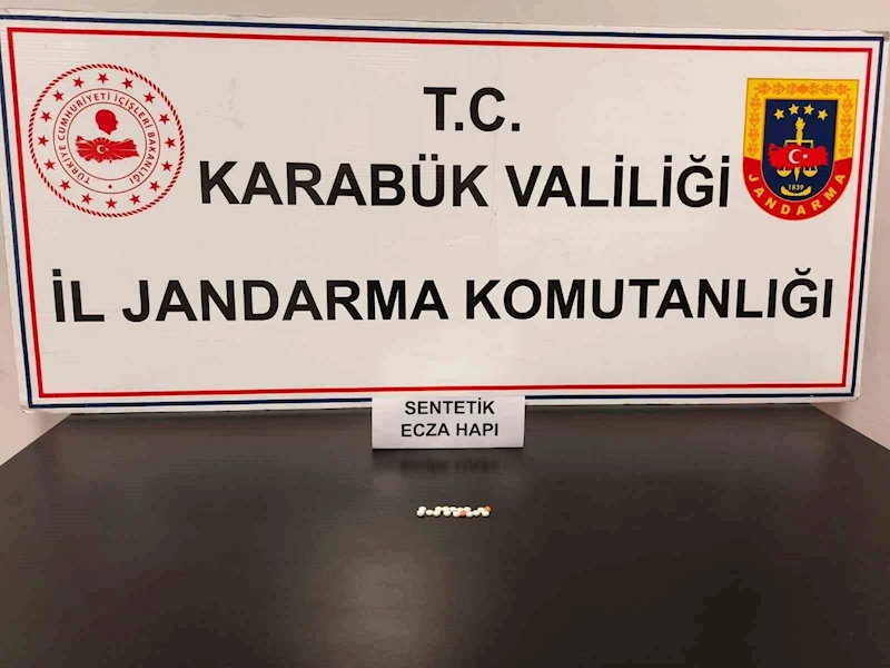 Karabük’te 17 sentetik ecza ele geçirildi
