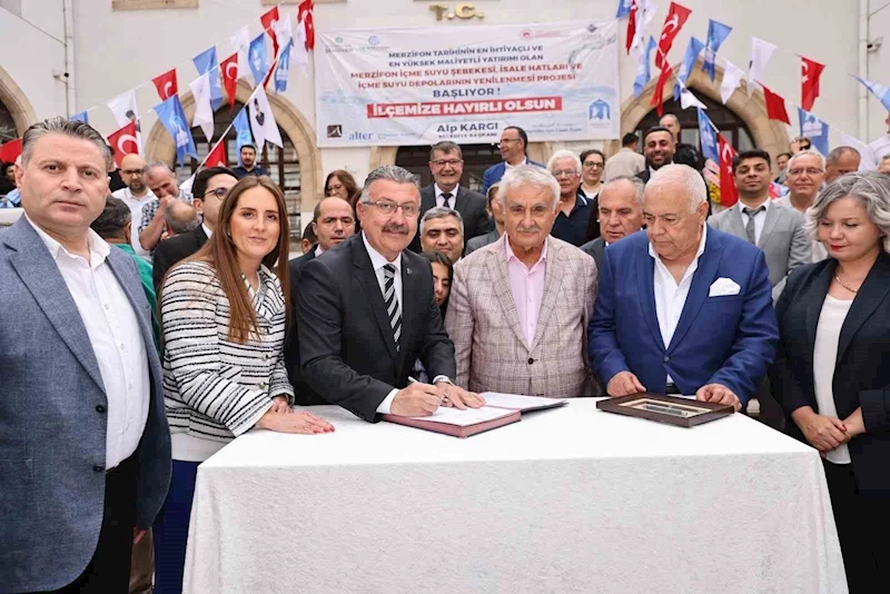 Merzifon’un içme suyu hattının yenileneceği projede imzalar atıldı
