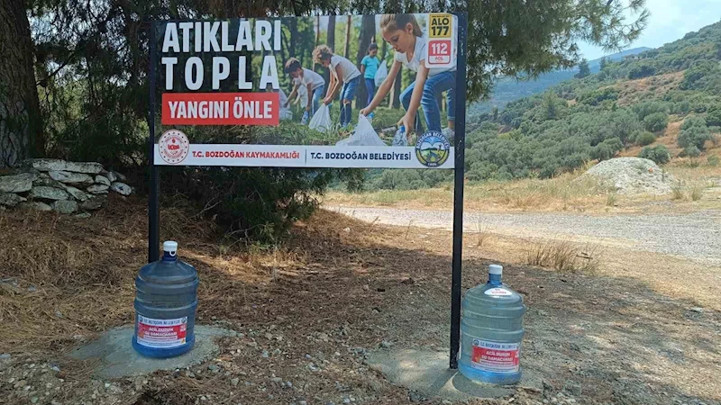 Bozdoğan Belediyesi’nden yangınlara karşı damacanalı önlem
