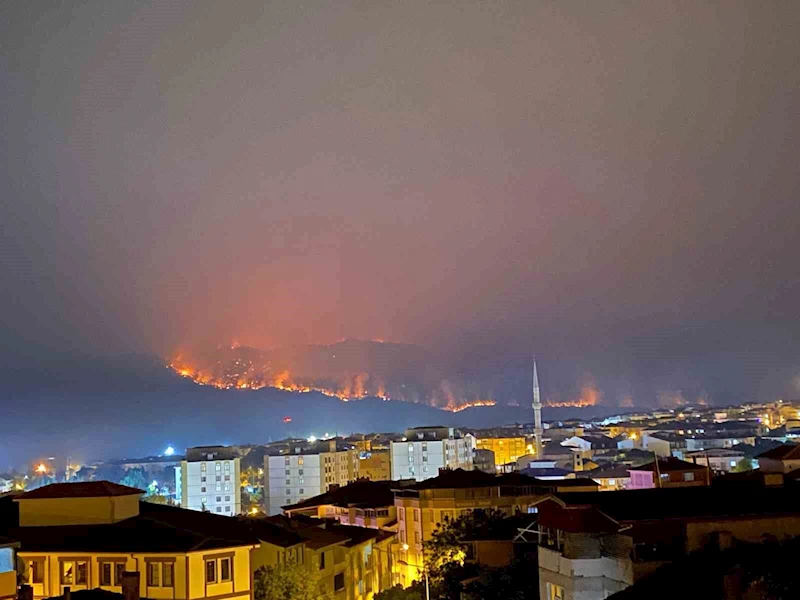 Bilecik’teki yangında alevler ilçe merkezine doğru ilerliyor
