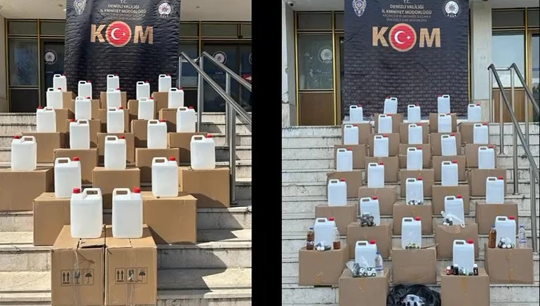 8.8 ton sahte alkol ele geçiren polis 18 milyonluk vergi kaybını önledi
