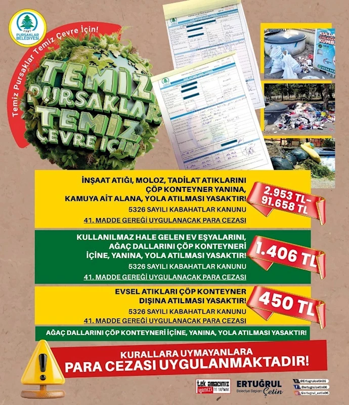 Pursaklar’da kurallara uymayanlara para cezası
