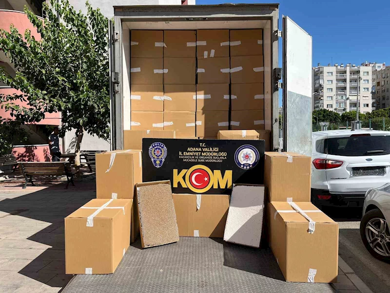 Adana’da 17 milyon TL değerinde kaçak sigara ele geçirildi
