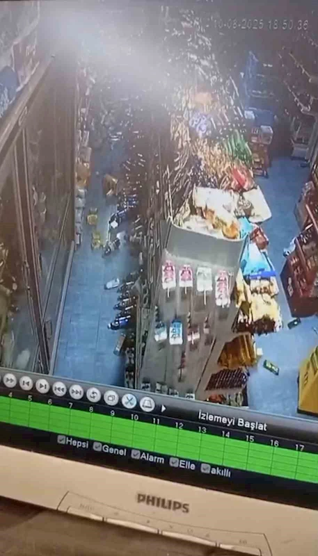6.1’lik deprem marketi darmadağın etti
