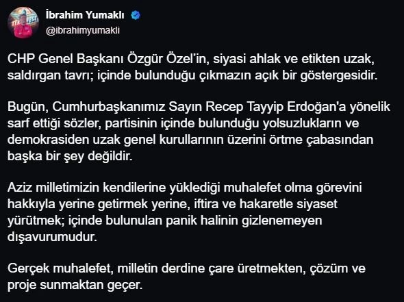 Bakan Yumaklı: 