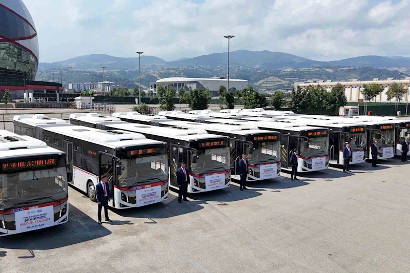 Samsun’un ulaşım filosuna 10 körüklü otobüs katıldı
