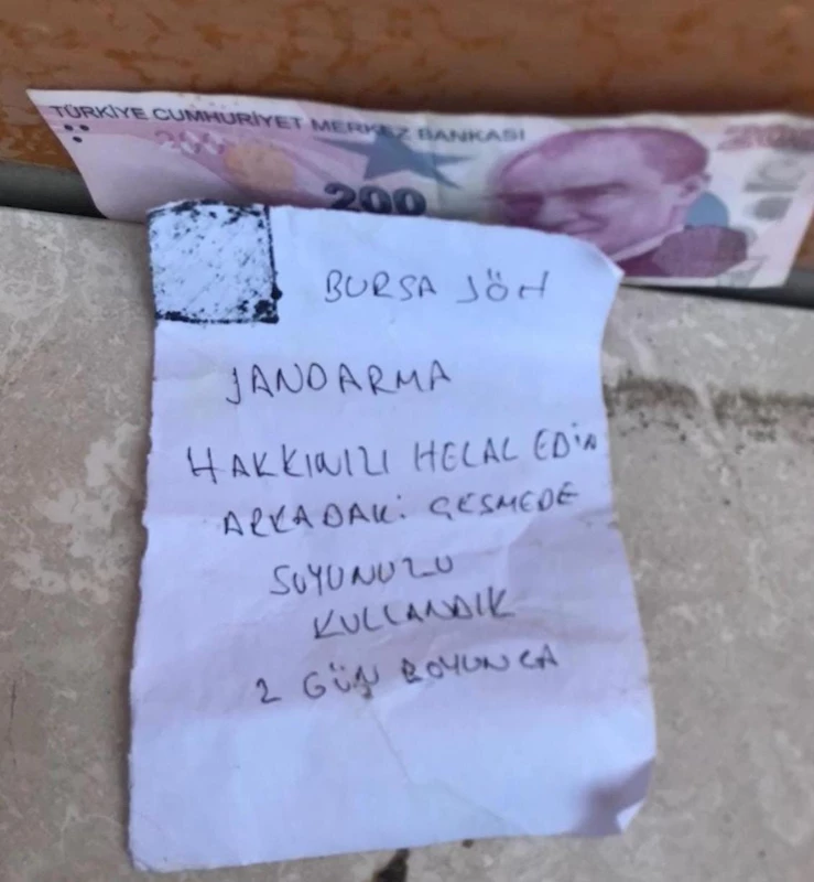 Büyükyenice Köyü’nde duygulandıran not
