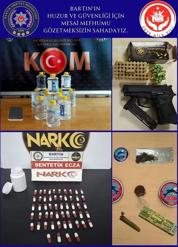 Bartın’da bir haftada araması bulunan 6 kişi  yakalandı
