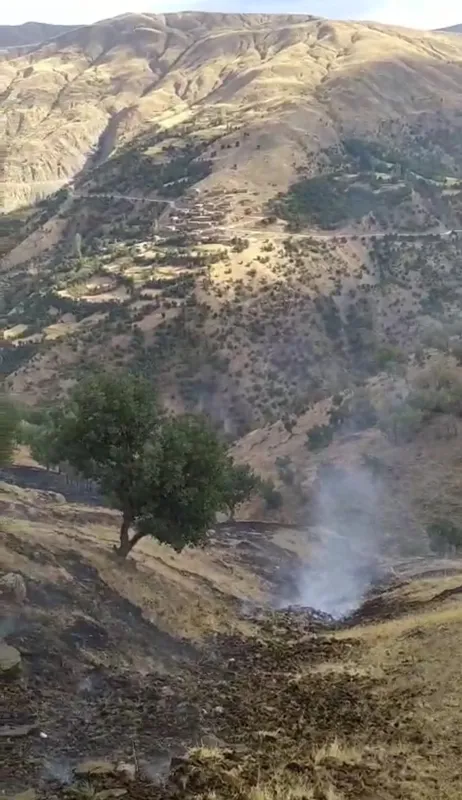 Hizan’da anız yangını
