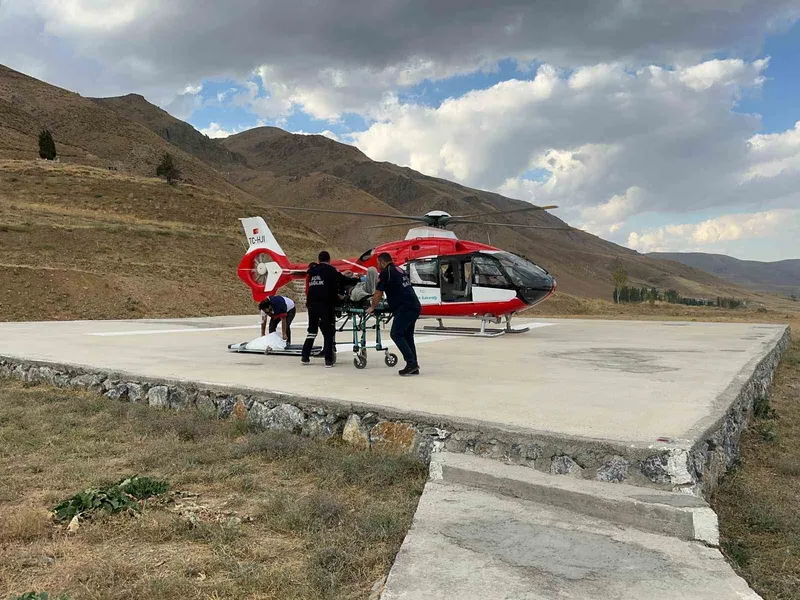 Serebrovasküler hasta ambulans helikopterle Van’a sevk edildi

