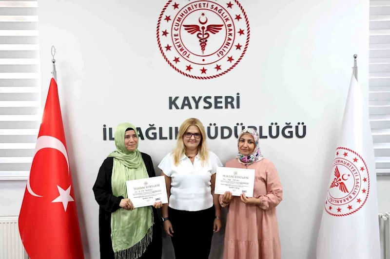 Obeziteyle mücadelede başarılı aile hekimlerine teşekkür belgesi
