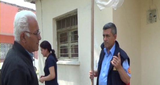 Yılan görülen evde, arama yapıldı